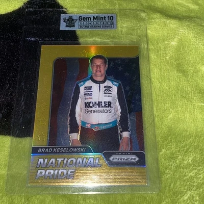 2022 Panini Prizm National Pride NP-BK Brad Keselowski /10 Gold Prizm Gem Mt 10 - Image 1 of 2