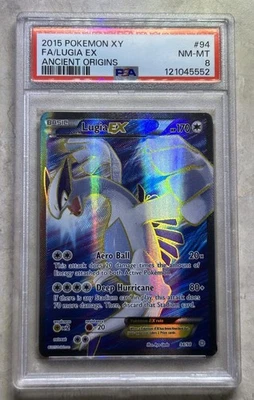2015 Pokemon XY  #94 FA/Lugia EX Ancient Origins Full Art PSA 8 - Image 1 of 4
