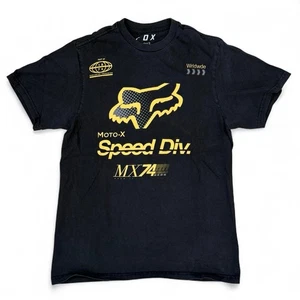 Fox Racing Moto X T-Shirt Nera Uomo Taglia Small Vestibilità Standard Skater Grunge Tee - Foto 1 di 4