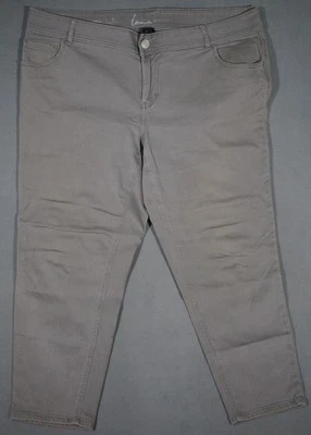 WL11424 GREAT **LANE BRYANT** GENIUS FIT TOBILLO PIERNA AJUSTADA MUJER JEANS talla 20 GRIS Foto 1 de 4