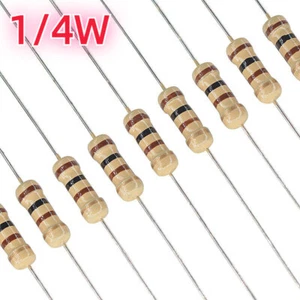 10pcs 1/4W 5% Carbon Film Resistors Choose From 100 Values 10pcs 0.25W US Ship - Picture 1 of 4