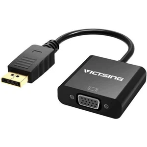 Adaptador VicTsing Display Port a VGA macho a hembra negro - Imagen 1 de 3