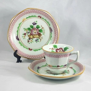 Adams Calyx Ware Carolynn Teacup Set Floral Demitasse Cup and Saucer England - Picture 1 of 8
