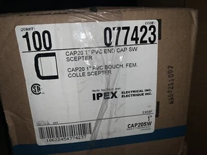 NEW IPEX Cap 20 1" PVC End Cap SW Scepter (100 PC LOT) - Picture 1 of 1