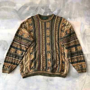 Tundra Coogi Style Knit Crewneck Sweater L - Picture 1 of 8