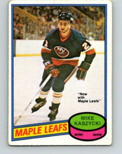 1980-81 O-Pee-Chee #371 Mike Kaszycki  Toronto Maple Leafs V40823