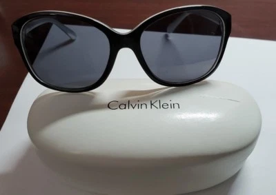 CALVIN KLEIN Round Black/Clear Sunglasses $33 - Image 1 of 4