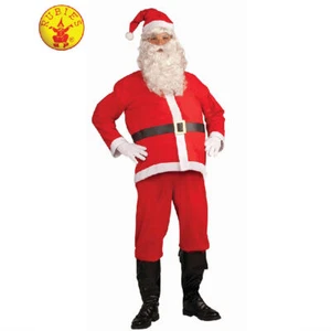 Santa Claus Costume Adult Hat Jacket Pants Belt Christmas Fancy Dress Men Women - Picture 1 of 2