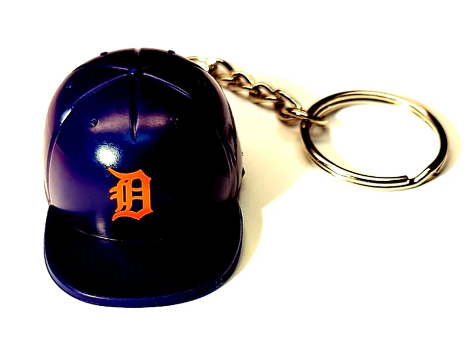 DETROIT TIGERS MLB KEYCHAIN PULL CAP HAT 2" LONG PLASTIC LICENSED BASEBALL - Image 1 of 1