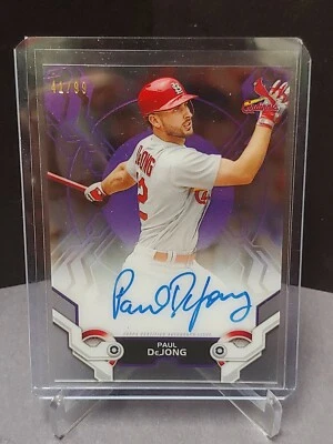 2019 Topps High Tek Autographs Purple #HTAPD Paul DeJong 41/99 - Image 1 of 2