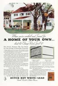 1935 Dutch Boy White-Lead Paint: Home of Your Own Vintage Print Ad - Picture 1 of 1