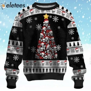 Evil Christmas Tree Ugly Christmas Sweater TNOAKVSB - Picture 1 of 5