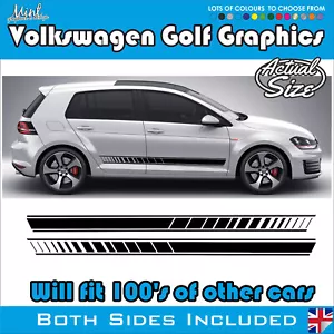 to fit Volkswagen VW GOLF 3 & 5 Door Side Stripes Decals Stickers Graphics 006 - Picture 1 of 4