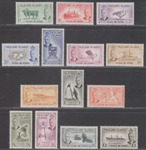 FALKLAND ISLANDS SG172/185 1952 KGVI Set of 14, Unmounted Mint - Picture 1 of 2
