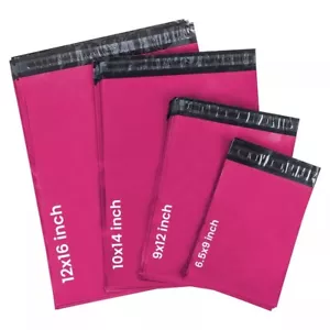 60 x Pink Mixed Size Mailing Bag 6.5 x 9, 9 x 12, 10 x 14, 12 x 16 (15pcs Each) - Picture 1 of 6