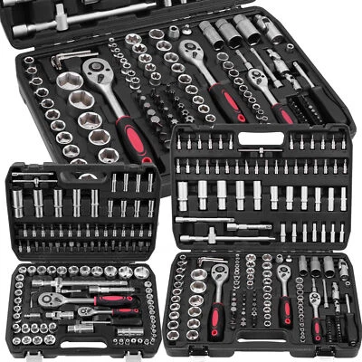 DENOTIP Steckschlüssel Satz 179-teilig/108 Sechskant-Steckschlüsseleinsatz Bit Koffer