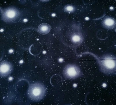 Flying High BTY Smithsonian Quilting Treasures Moon Stars Black Night Sky - Image 1 of 3