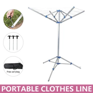 Outdoor Portable Camping Cloths line Clothes Line Hanger Clothing Dryer Hanging - Picture 1 of 11