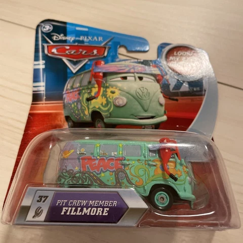 MATTEL CARS Pit Crew Member FILLMORE Mini Car Character w/ Look My Eyes Cover