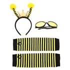 Halloween Bumblebee Cosplay Hair Band Bee Headband Glasses Hair Scrunchies
