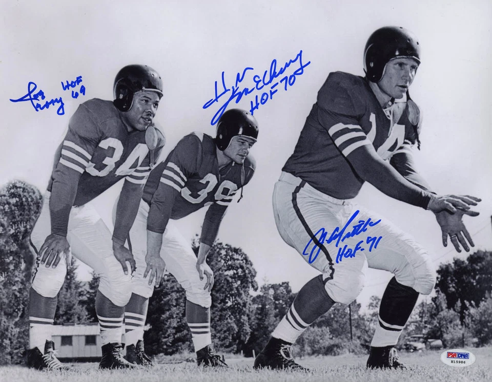 YA Tittle Joe Perry Hugh McElhenny SIGNED 11x14 Photo 49ers PSA/DNA AUTOGRAPHED - Image 1 of 1
