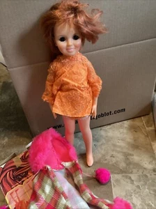 Vintage 1969 Bellissima Bambola Crissy Ragazza Capelli Vestito Classico Figura Giocattolo IDEALE - Foto 1 di 13