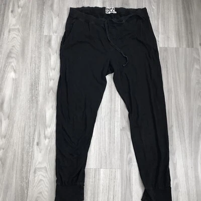 Pantalón de chándal Pam & Gela negro para mujer pequeño jersey tejido cordón ligero Foto 1 de 4