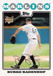 Burke Badenhop Rookie Topps 2008 Baseball Card #UH165