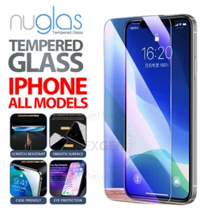Nuglas Anti-Blue Light Eye Care Tempered Glass Screen Protector For iPhone - Picture 1 of 6