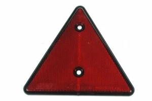 REFLECTOR TRIANGLES RED X2 TRAILER CARAVAN TOWING TOWBAR LIGHT BOARD - Picture 1 of 2
