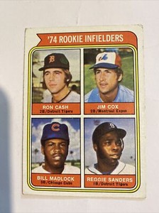 1974 Topps Bill Madlock/Reggie Sanders/Jim Cox/Ron Cash RC #600 Baseball (139)