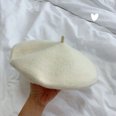 Mujeres Informal Gorro Boina de Lana Clásico Elegante Estilo Francés Color Sólido Sombrero Foto 1 de 4