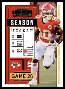2020 Panini Contenders Tyreek Hill Kansas City Chiefs #3 Base Card - Picture 1 of 2