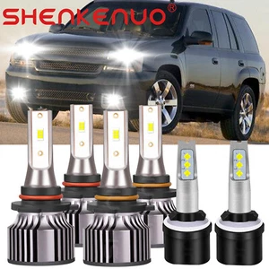 Combo 9005 9006 880 LED Headlight+Fog Light Bulbs For Chevy Trailblazer 2002-09 - Picture 1 of 15