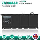 7.6V 4CELL PW23Y RNP72 TP1GT Battery For Dell XPS 13 9360 13-9360-D1605 D1609