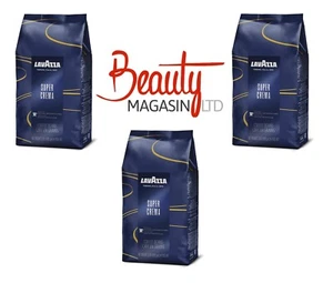 3 X Lavazza Super Crema Coffee Beans 1kg - Picture 1 of 4