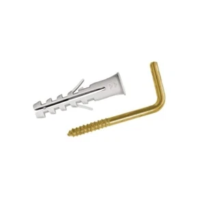 10 TASSELLI 42X20 MM FISCHER UNIVERSALI IN NYLON 10 GANCI ACCIAIO ORO QUADRI - Foto 1 di 10