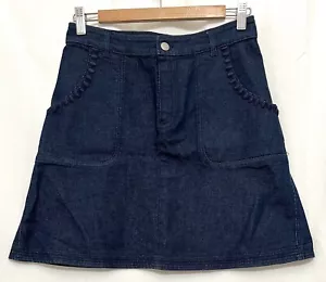 230425 Mujer 38 SEE BY CHLOE Azul Elastizado Denim Línea A Falda Nueva Sin Etiquetas - Imagen 1 de 6