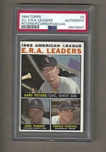 1964 TOPPS AL ERA LEADERS # 2 PSA AUTHENTIC - Picture 1 of 1