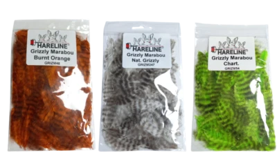 Hareline Grizzly Marabou Fliegenbinden Meerforelle Polar Magnus - Bild 1 von 4