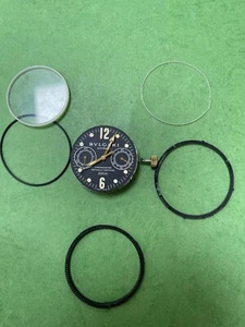 Bvlgari Chronograph AT Cal 2282 TEEE 45 jws black /Gold Movement Working Ysn500 - Picture 1 of 24