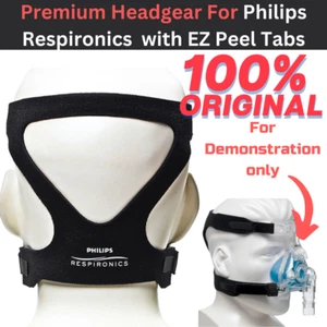 Premium Headgear For Philips Respironic w/ EZ Peel Tabs Comfort Series CPAP Mask - Picture 1 of 7