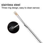 3Pcs Stainless Steel Triple Ring Ear Spoon Earwax Remover Cleaning Tool Tpg