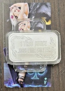 Sexy! Poker Dealer Hot Blonde 1 Oz .999 Silver Colorized Bar With COA 100 Minted - Picture 1 of 1