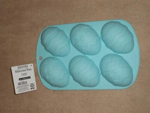 NEW, Easter Egg 6 Cavity Silicone Cake Muffin Baking Pan Treat Mold - Picture 1 of 2