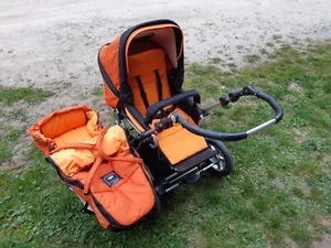 Kinderwagen Buggy Kombi Gesslein Sportline Orange Schwarz inkl. Zubehör - Bild 1 von 19