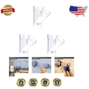 Versatile 4" ID Y-Fitting for 4" OD Dust Pipes - ABS Construction, Set of 3 - Picture 1 of 9