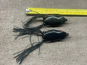 (2) Spro Bronzeye Frog Midnight Walker Hollow Body Topwater Fishing Lures - Picture 1 of 3