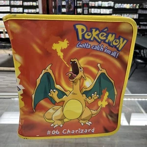 Pokemon Charizard Vinyl 3 Ring Binder 1998 Vintage mit Bleistift und Notizbuch T15 - Bild 1 von 15