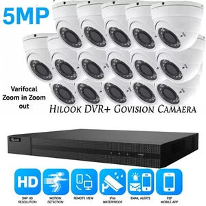 KIT DE SEGURIDAD PARA EL HOGAR CÁMARA ZOOM VARIFOCAL DVR SISTEMA CCTV 16CH 5MP + 10TB - Imagen 1 de 11